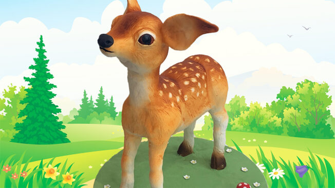 spring deer full shot