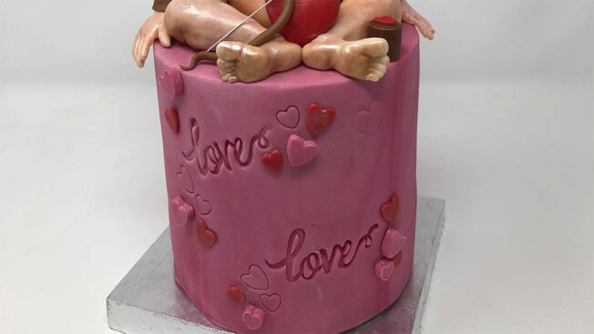 Lockdown Cupid cake