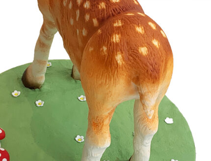 Spring deer back view