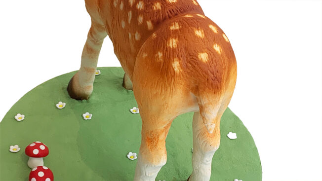 Spring deer back view