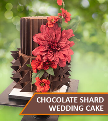 chocolate shard wedding cake