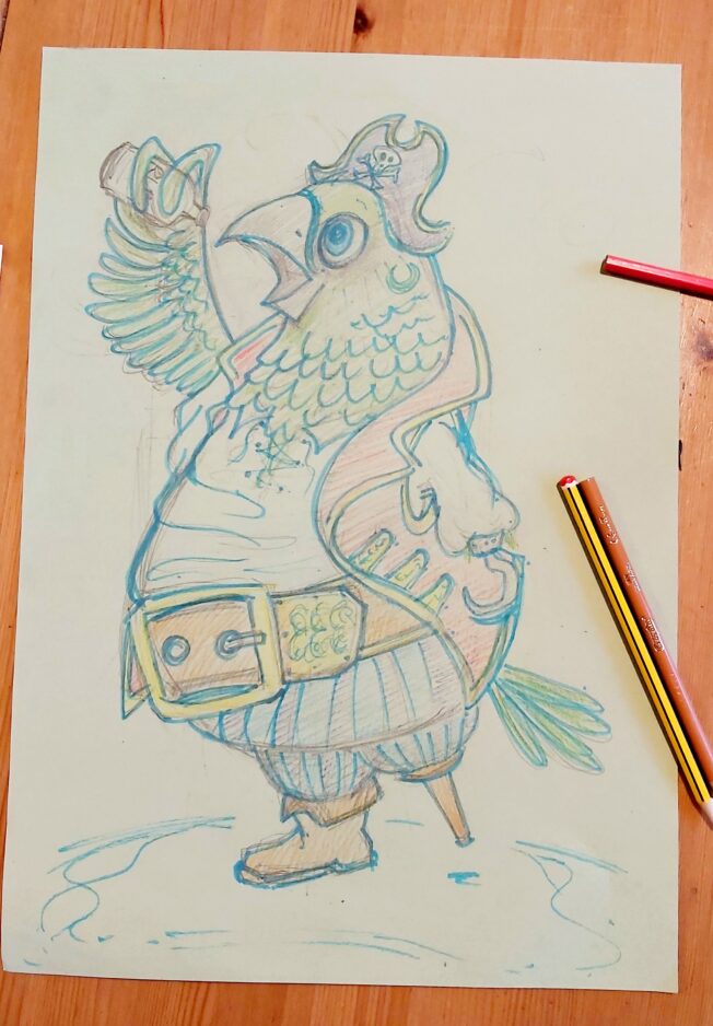 pirate parrot sketch