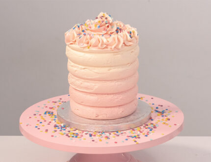 pink ombre cake full shot