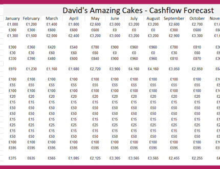 Cashflow plan