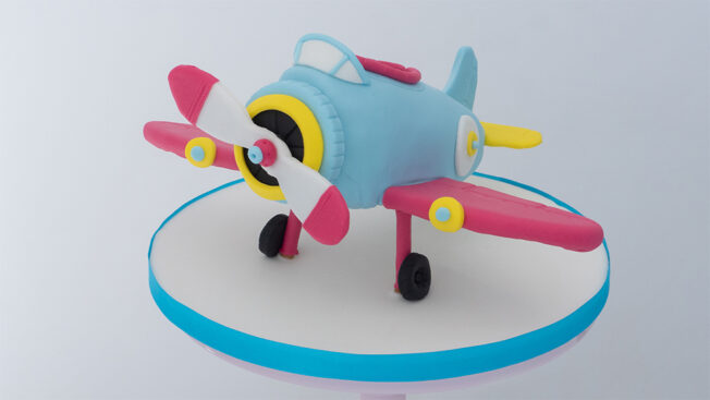 Cartoon aeroplane full shot