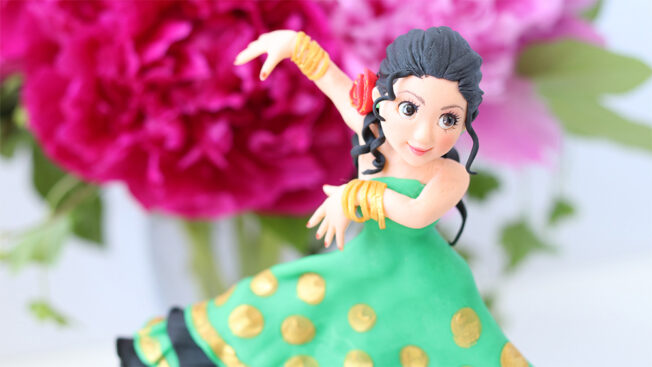 Flamenco Dancers Green Dress