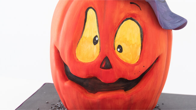 Spooky Pumpkin face close up
