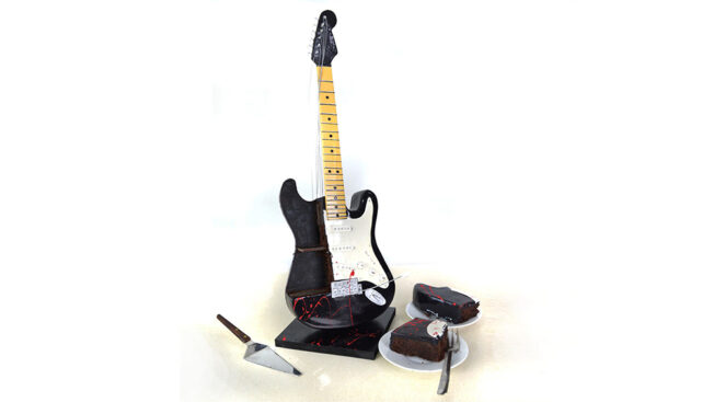 Halloween Electric Guitar Cut Cake