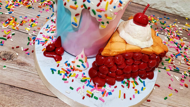 Deluxe milkshake close up
