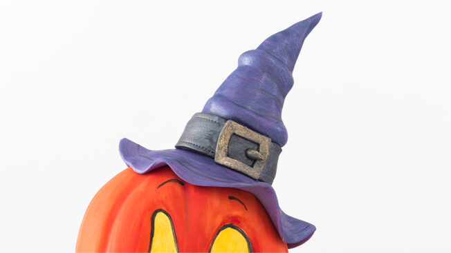 Spooky Pumpkin witches hat