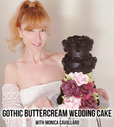 Gothic Buttercream Wedding Cake