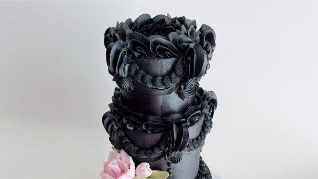 Gothic wedding cake Top Tier