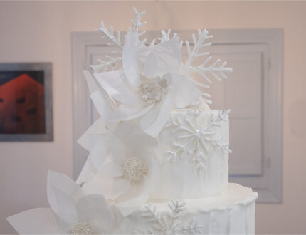 Frozen Winter Wedding Cake Top