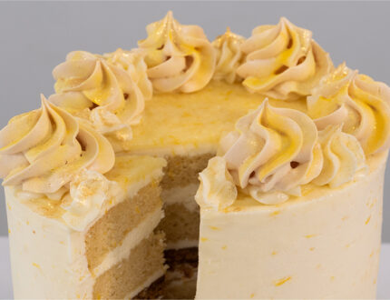 Layered Lemon Cake Close up