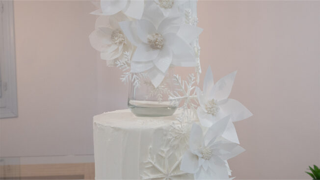 Frozen Winter Wedding Cake Middle