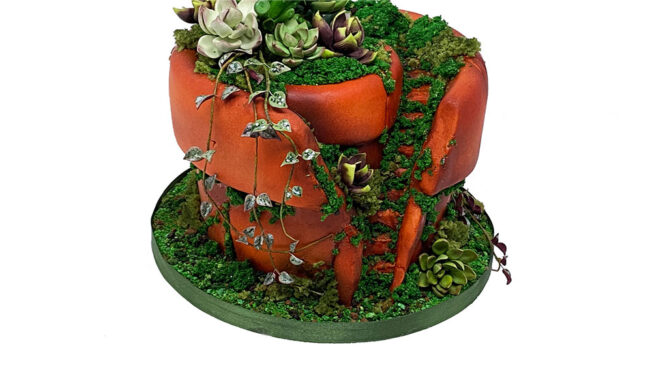 Terracotta garden close steps