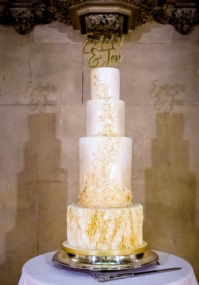 Stacked wedding cake