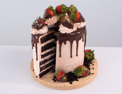 Chocolate Strawberry Drip Cake Full