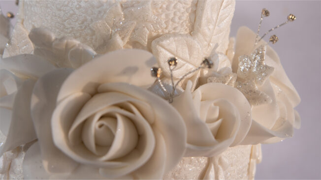 Diamond Wedding Cake leaves
