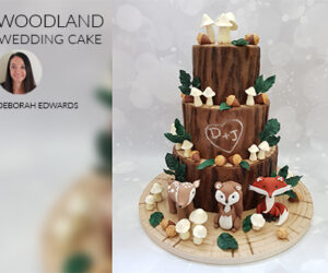 Woodland wedding cake feature