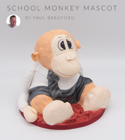 School Monkey Mascot