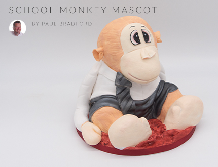 School Monkey Mascot