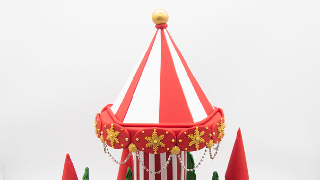 Christmas carousel roof