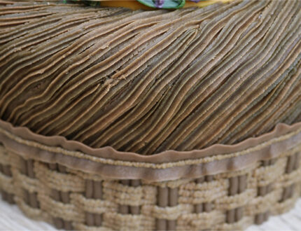 Blooms on basket weave
