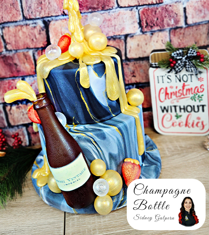 Champagne Bottle Cake