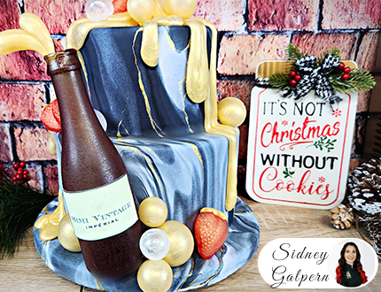 Champagne Bottle Cake