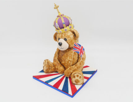 Coronation teddy bear side