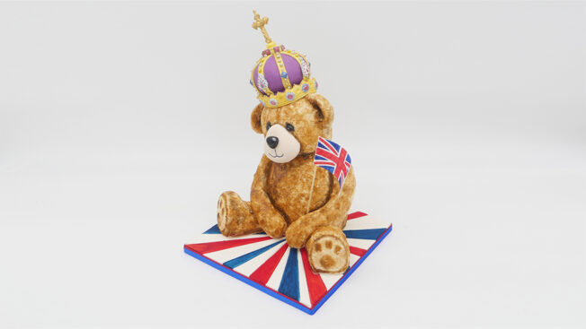 Coronation teddy bear side