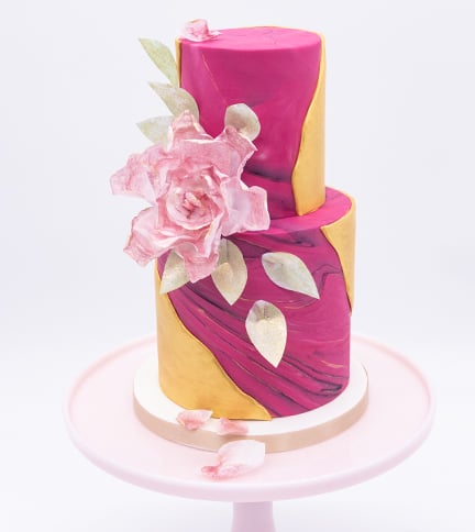 Marbled Wedding Cake – Bite Sized