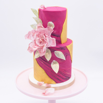 Marbled wedding cake plain