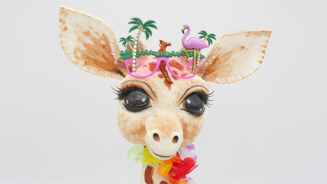 Summer giraffe head