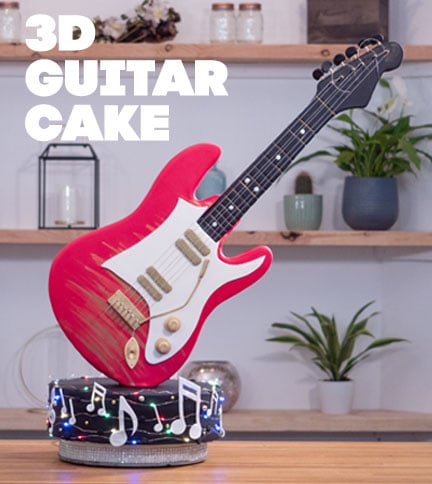 3D Spinning Electric Guitar