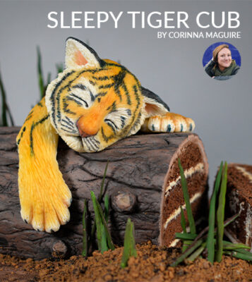 Sleepy Tiger cake tutorial