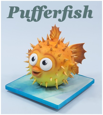 Pufferfish cake tutorial