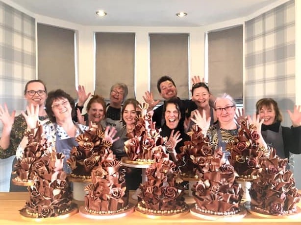 Chocolate wrap class photo