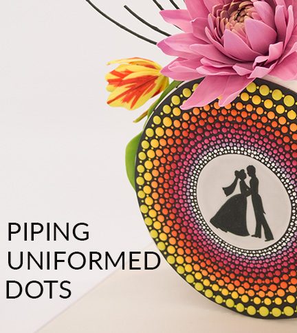 Piping uniform dots cake tutorial