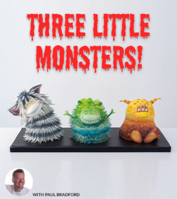 Three Little Monsters cake tutorial