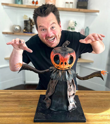 Bobblehead Pumpkin cake tutorial