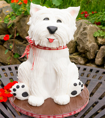 Westie dog cake tutorial