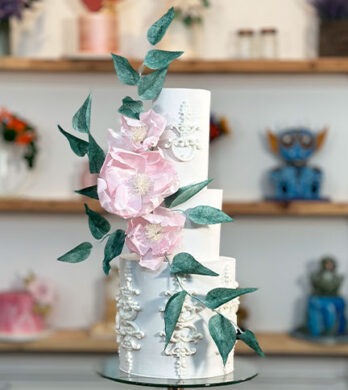 No sugarpaste - Couture wedding cake
