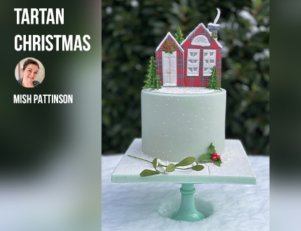 Tartan Christmas cake tutorial