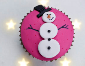 Easy Snowman cupcake tutorial