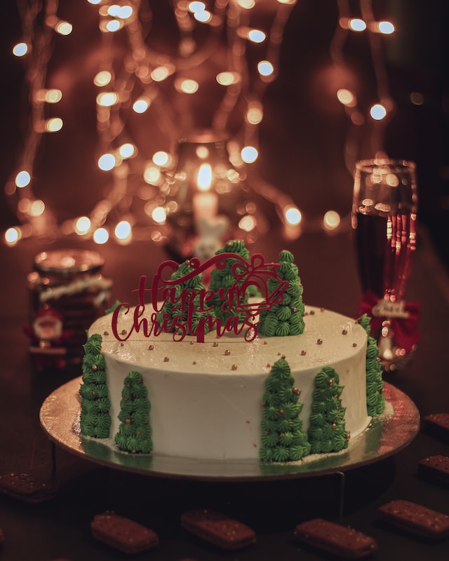 Festive chocolate cake