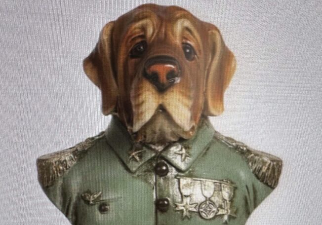 Military Dog Bust Template