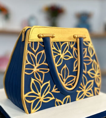 Gold Leaf Handbag cake tutorial