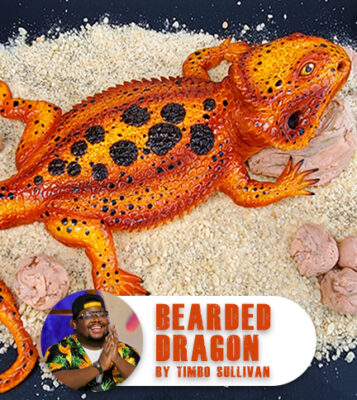 Bearded Dragon cake tutorial